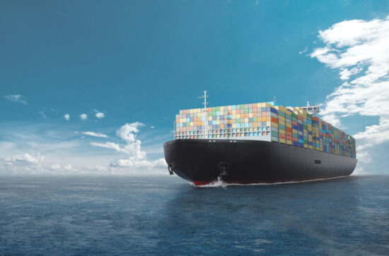 international cargo transportation containers by sea sea huge ship with containers sea mixed media concept transport logistics delivery business globalization