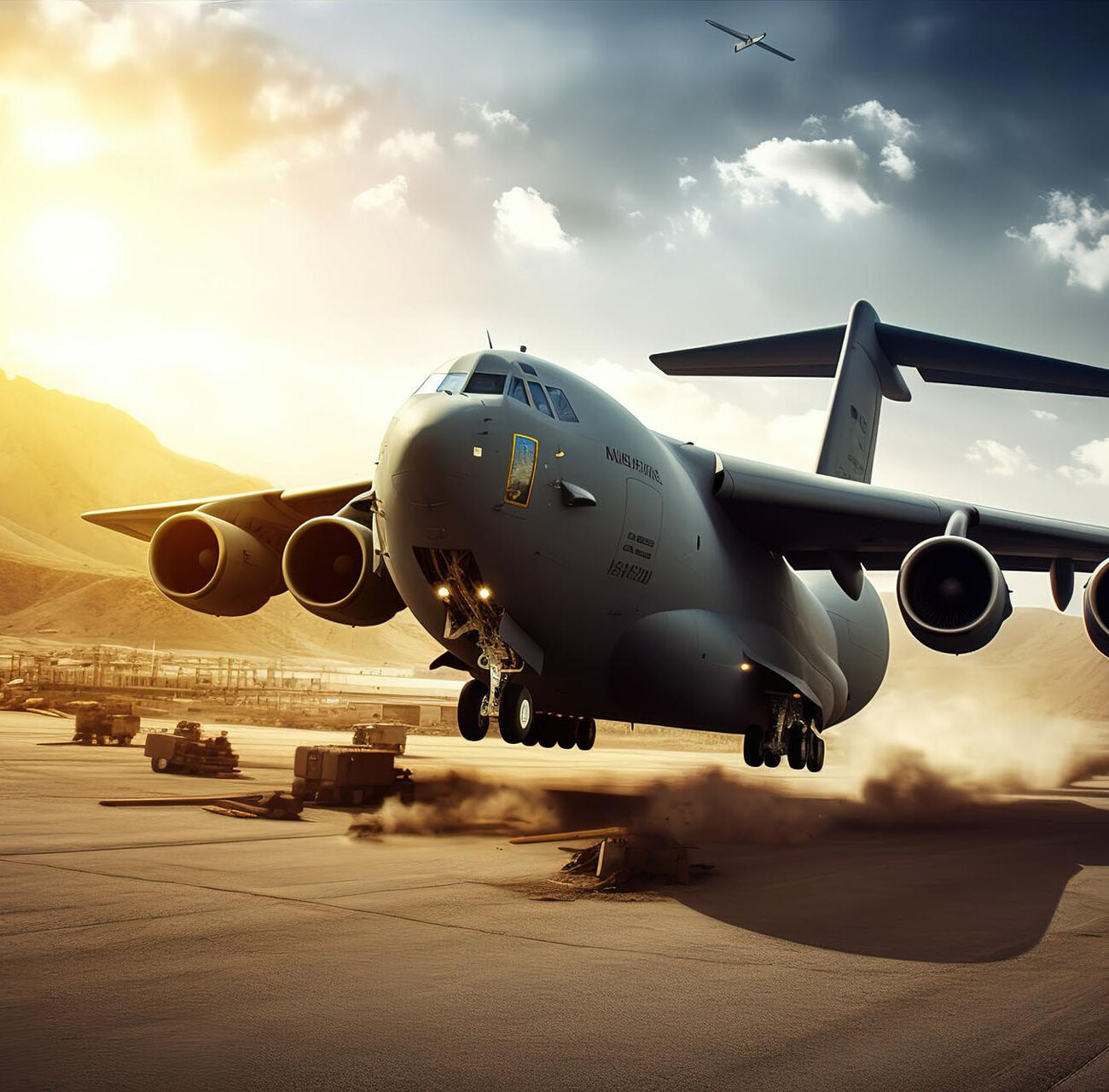 military aircraft sunny day