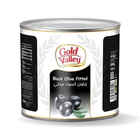 Gold Valley Black Pitted Olives 3x4100g