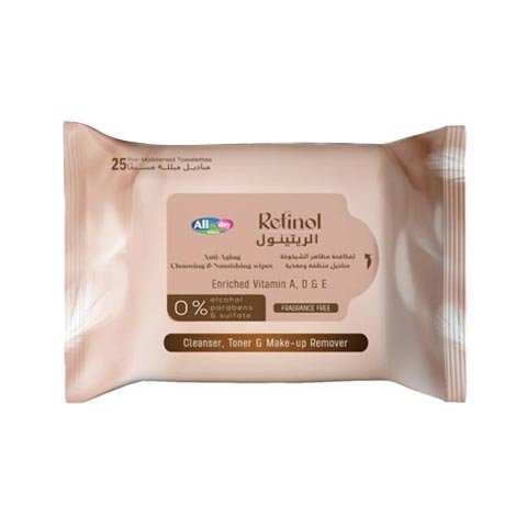 All Day Retinol Anti-Ageing Wipes 25 Sheets